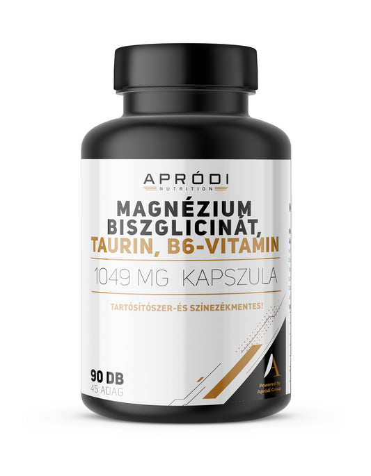 Magnézium biszglicinát, Taurin, B6-vitamin 1049 mg kapszula (90 darab)